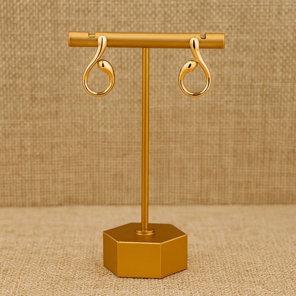 18K Gold Filled Abstract Loop Stud Earrings